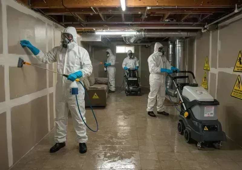 Basement Moisture Removal and Structural Drying process in Macon County, MO